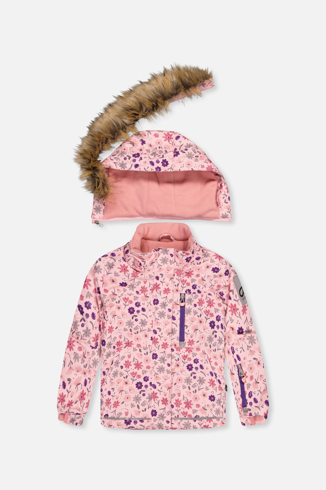 Two Piece Play Snowsuit Pink Mini Flower Print - J10PG89_1J020