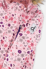 Two Piece Play Snowsuit Pink Mini Flower Print - J10PG89_1J020