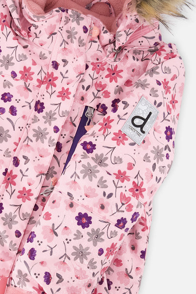 Two Piece Play Snowsuit Pink Mini Flower Print - J10PG89_1J020