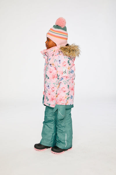 Two Piece Play Snowsuit Pink Vintage Floral Print - J10PG90_1J037
