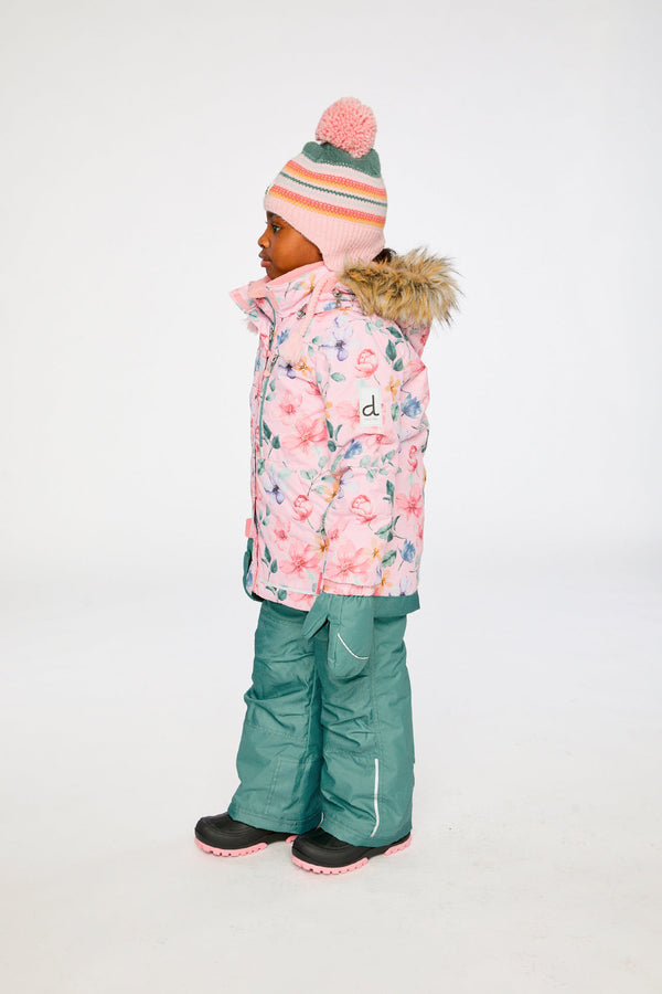Two Piece Play Snowsuit Pink Vintage Floral Print - J10PG90_1J037