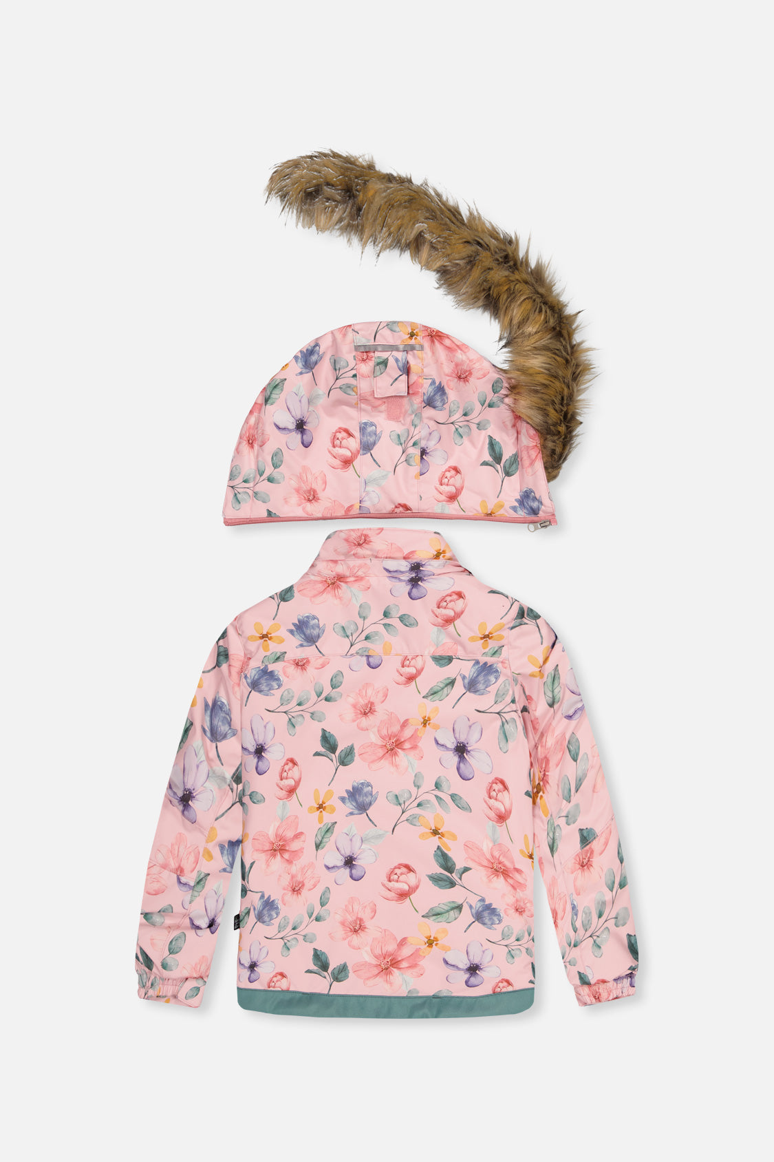Two Piece Play Snowsuit Pink Vintage Floral Print - J10PG90_1J037