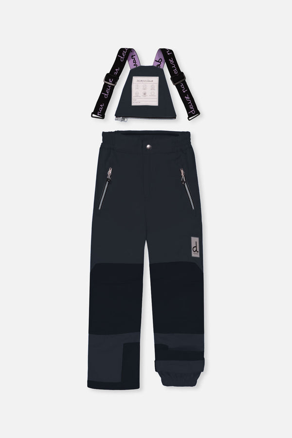 Two Piece Play Snowsuit Pink Mountain Print With Black Pants - J10PG93_09990