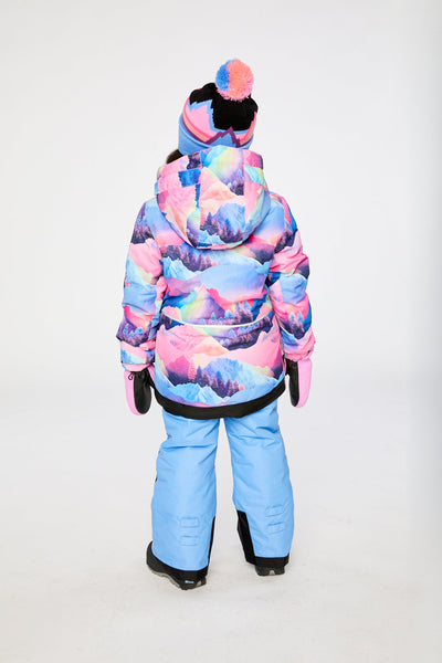 Two Piece Play Snowsuit Pink Mountain Print With Blue Pants - J10PG93_1J032