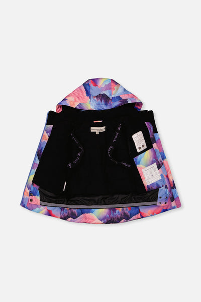 Two Piece Play Snowsuit Pink Mountain Print With Blue Pants - J10PG93_1J032
