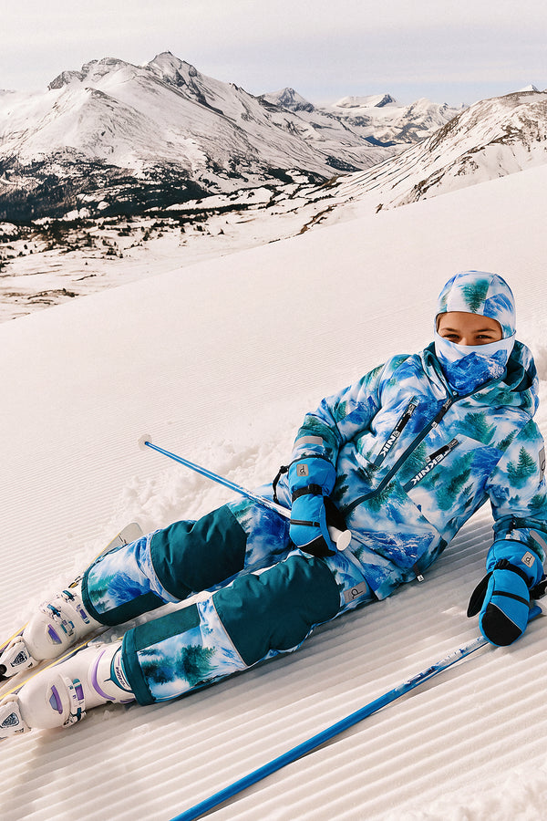 Habit de neige deux pièces TEKNIK bleu imprimé montagnes
