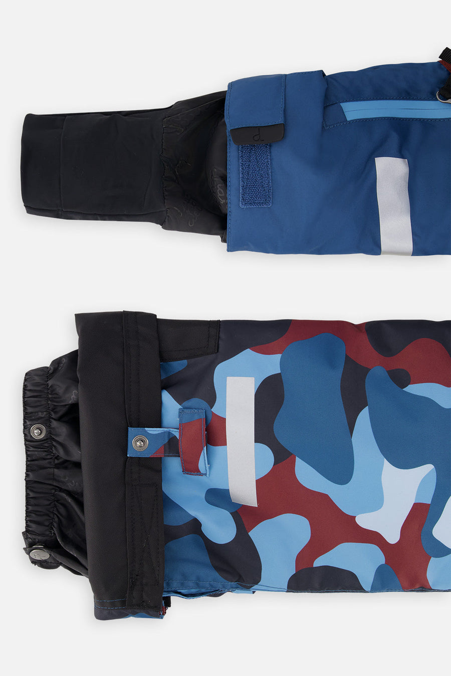 Two Piece Teknik Snowsuit Blue And Red Camouflage - J10TB51_04002