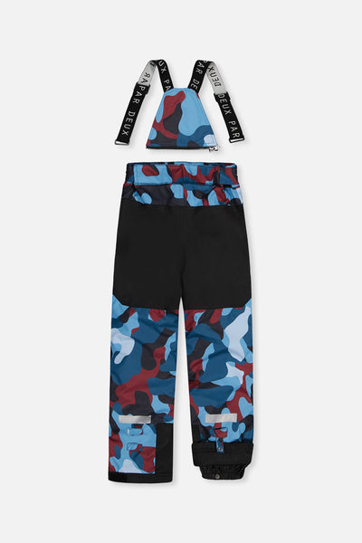 Two Piece Teknik Snowsuit Blue And Red Camouflage - J10TB51_04002
