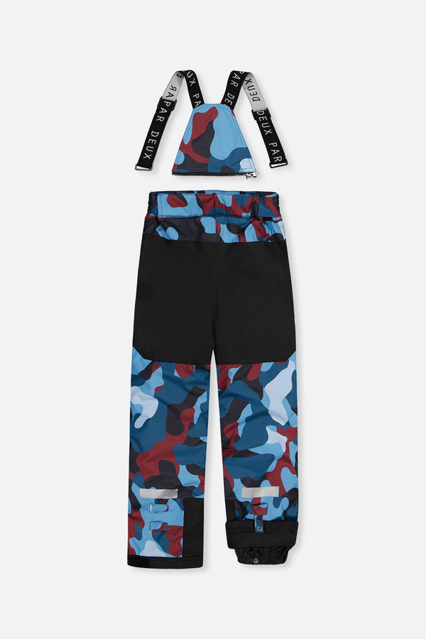Two Piece Teknik Snowsuit Blue And Red Camouflage - J10TB51_04002