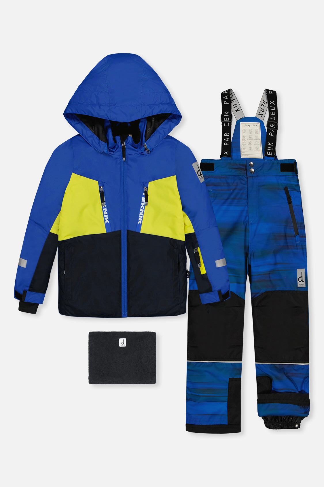 Two Piece Teknik Snowsuit Royal Blue And Yellow - J10TB52_04690
