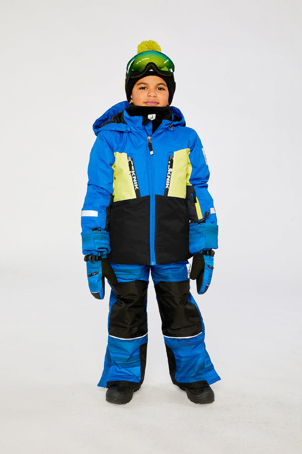 Two Piece Teknik Snowsuit Royal Blue And Yellow - J10TB52_04690