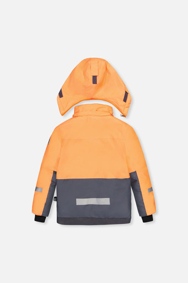 Two Piece Teknik Snowsuit Bright Orange Grey And Taupe - J10TB52_08950