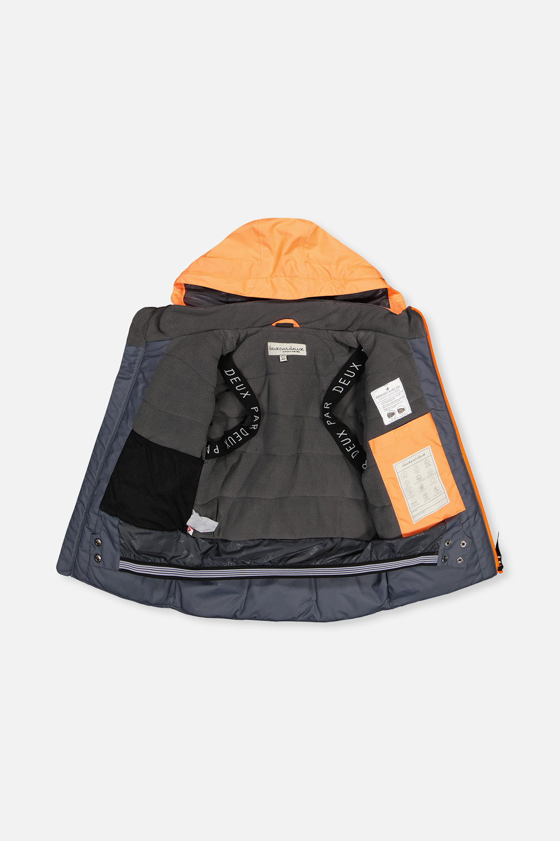 Two Piece Teknik Snowsuit Bright Orange Grey And Taupe - J10TB52_08950