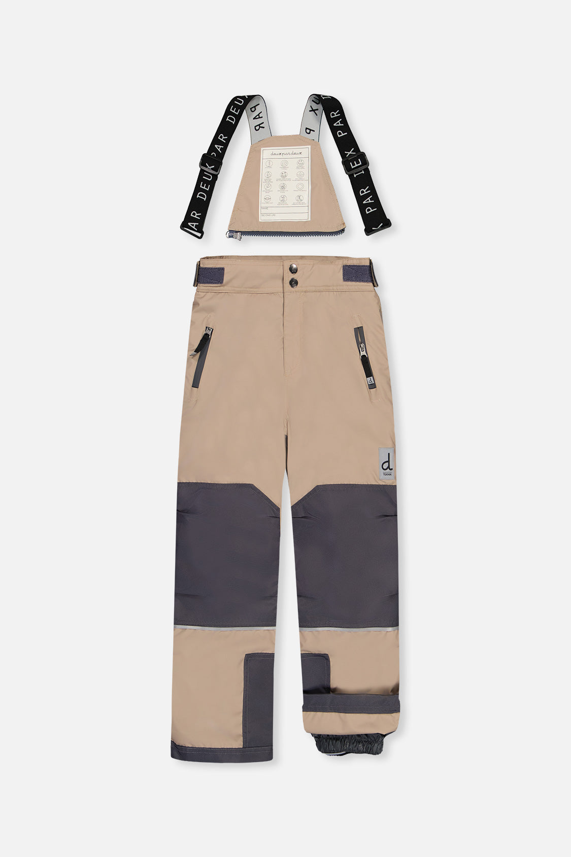 Two Piece Teknik Snowsuit Bright Orange Grey And Taupe - J10TB52_08950