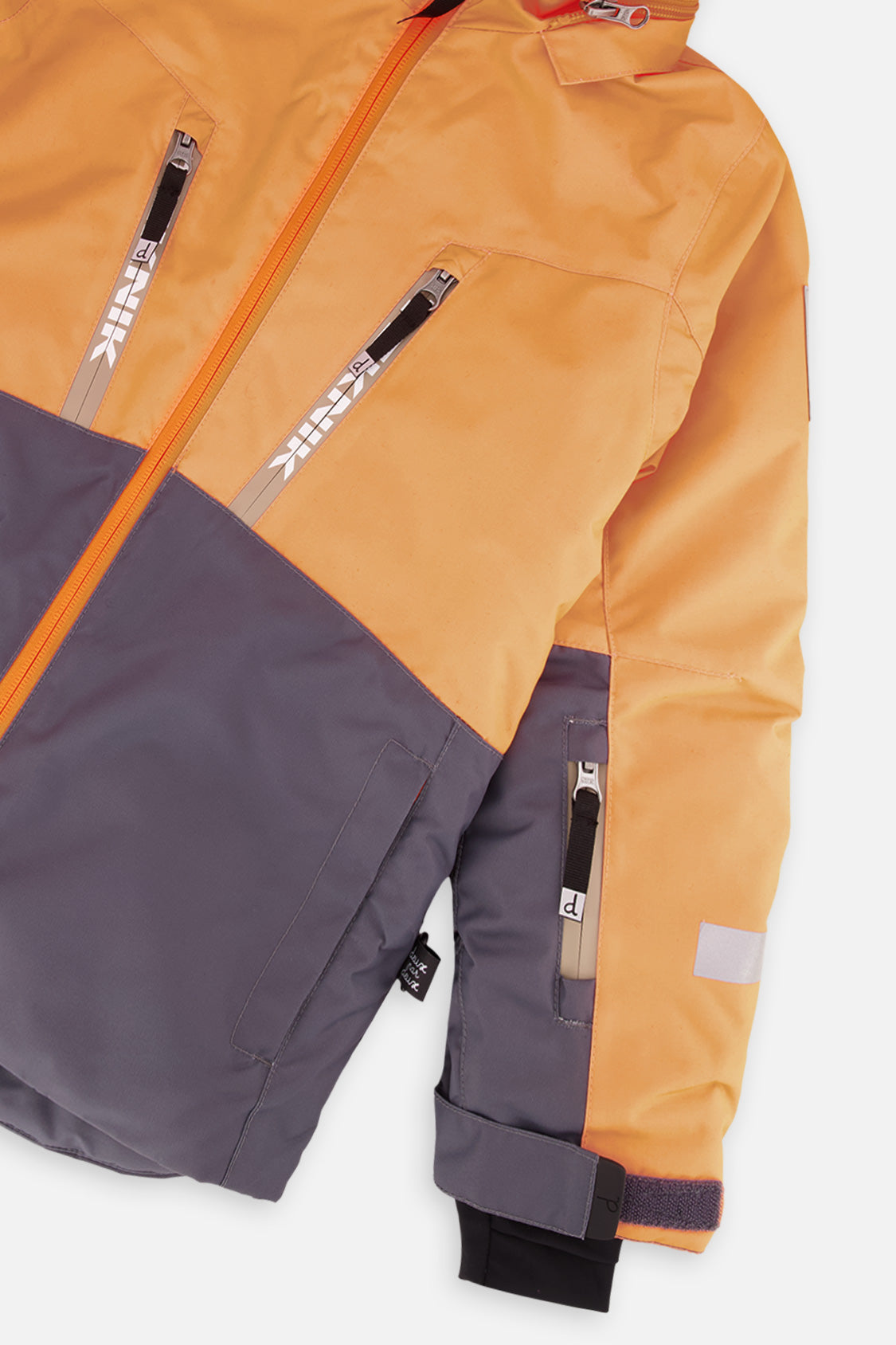 Two Piece Teknik Snowsuit Bright Orange Grey And Taupe - J10TB52_08950