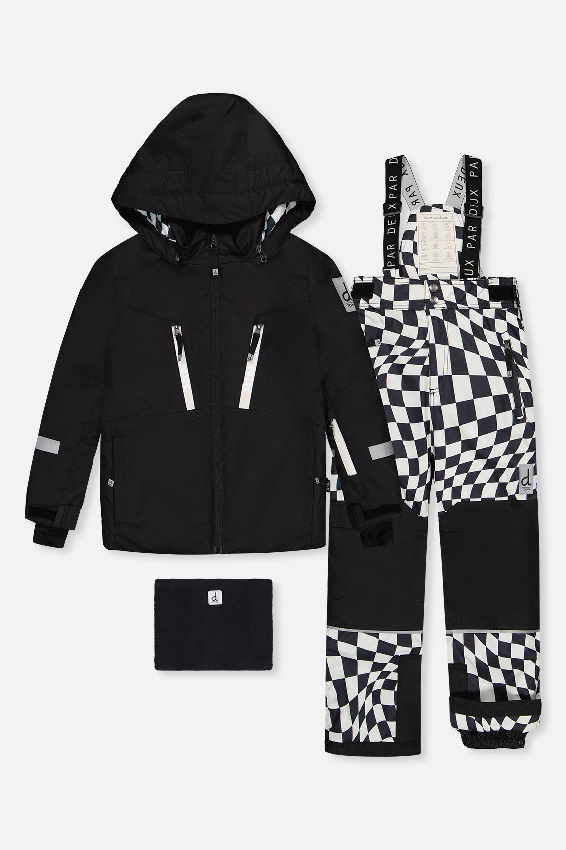 Two Piece Teknik Snowsuit Black And White - J10TB52_09990