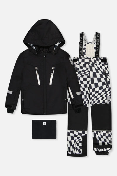 Two Piece Teknik Snowsuit Black And White - J10TB52_09990