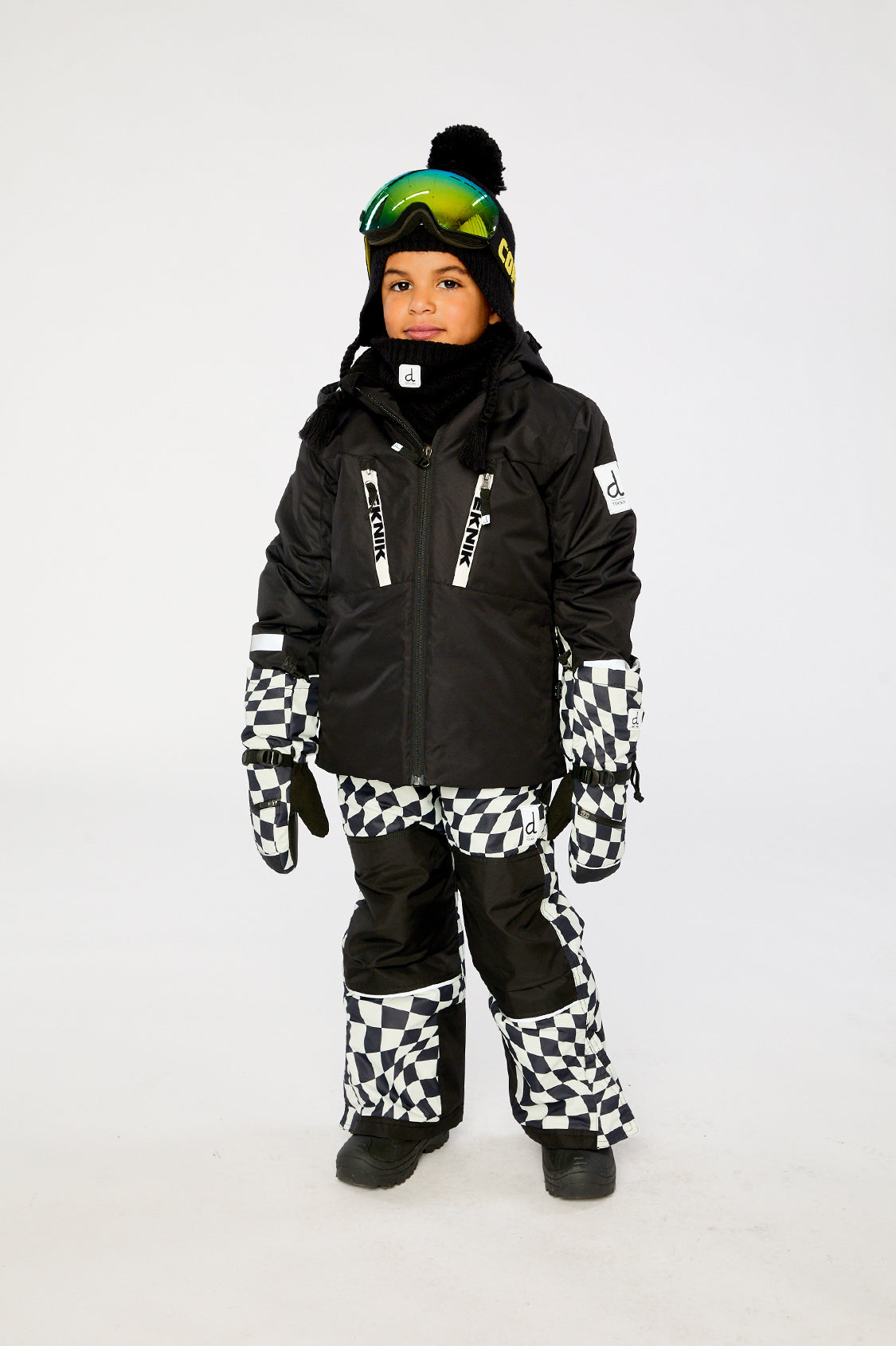 Two Piece Teknik Snowsuit Black And White - J10TB52_09990