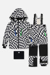 Two Piece Teknik Snowsuit White Checkered Print - J10TB52_1J059