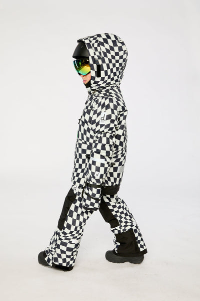 Two Piece Teknik Snowsuit White Checkered Print - J10TB52_1J059