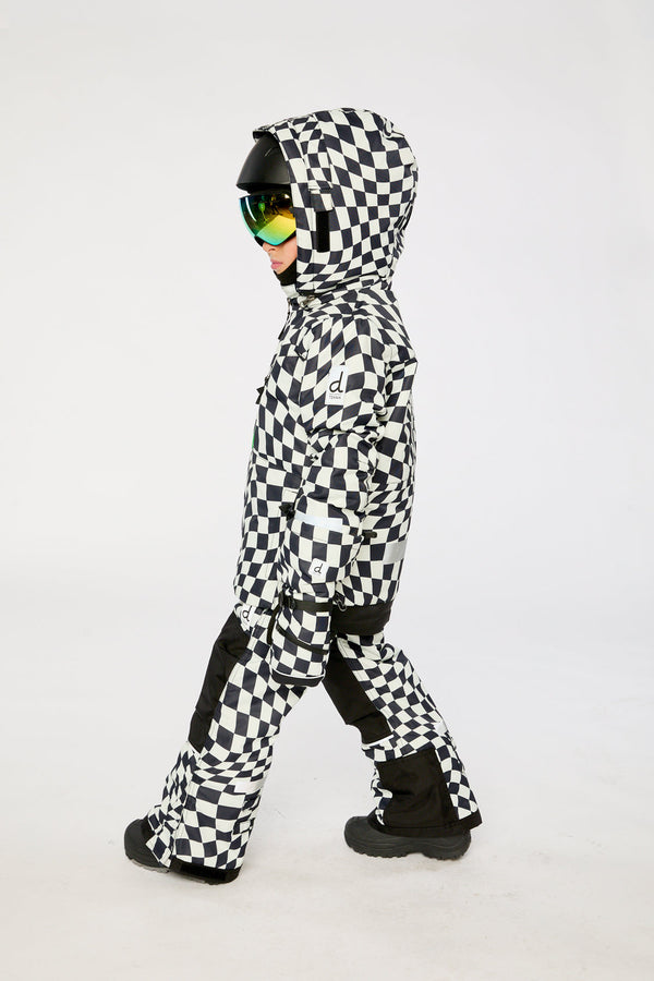 Two Piece Teknik Snowsuit White Checkered Print - J10TB52_1J059