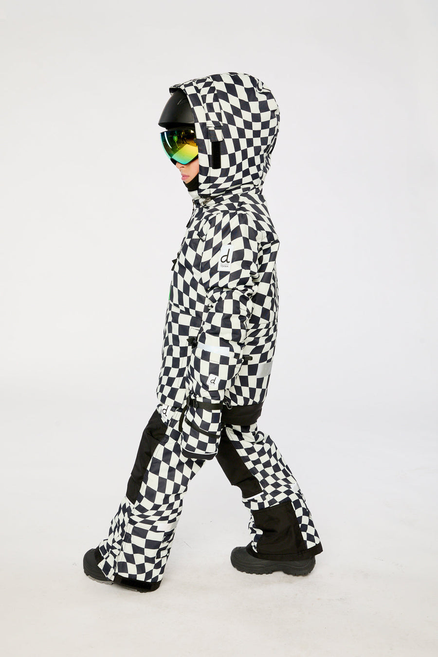 Two Piece Teknik Snowsuit White Checkered Print - J10TB52_1J059