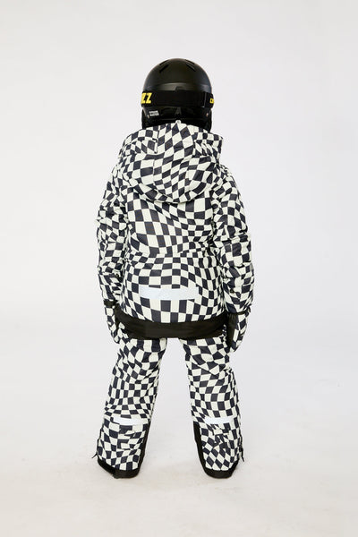 Two Piece Teknik Snowsuit White Checkered Print - J10TB52_1J059