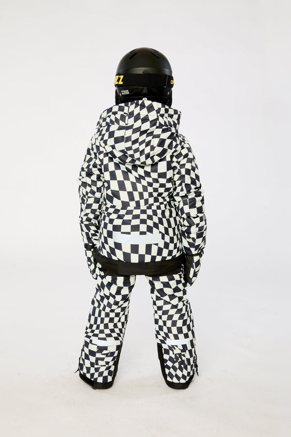 Two Piece Teknik Snowsuit White Checkered Print - J10TB52_1J059