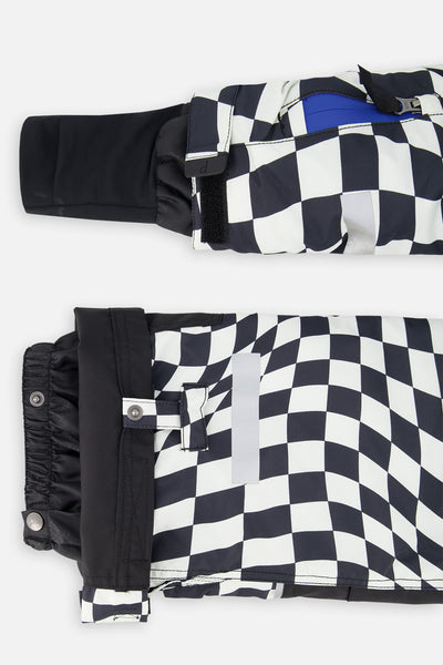 Two Piece Teknik Snowsuit White Checkered Print - J10TB52_1J059