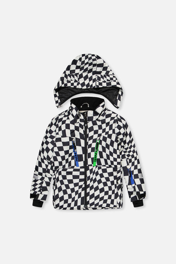 Two Piece Teknik Snowsuit White Checkered Print - J10TB52_1J059