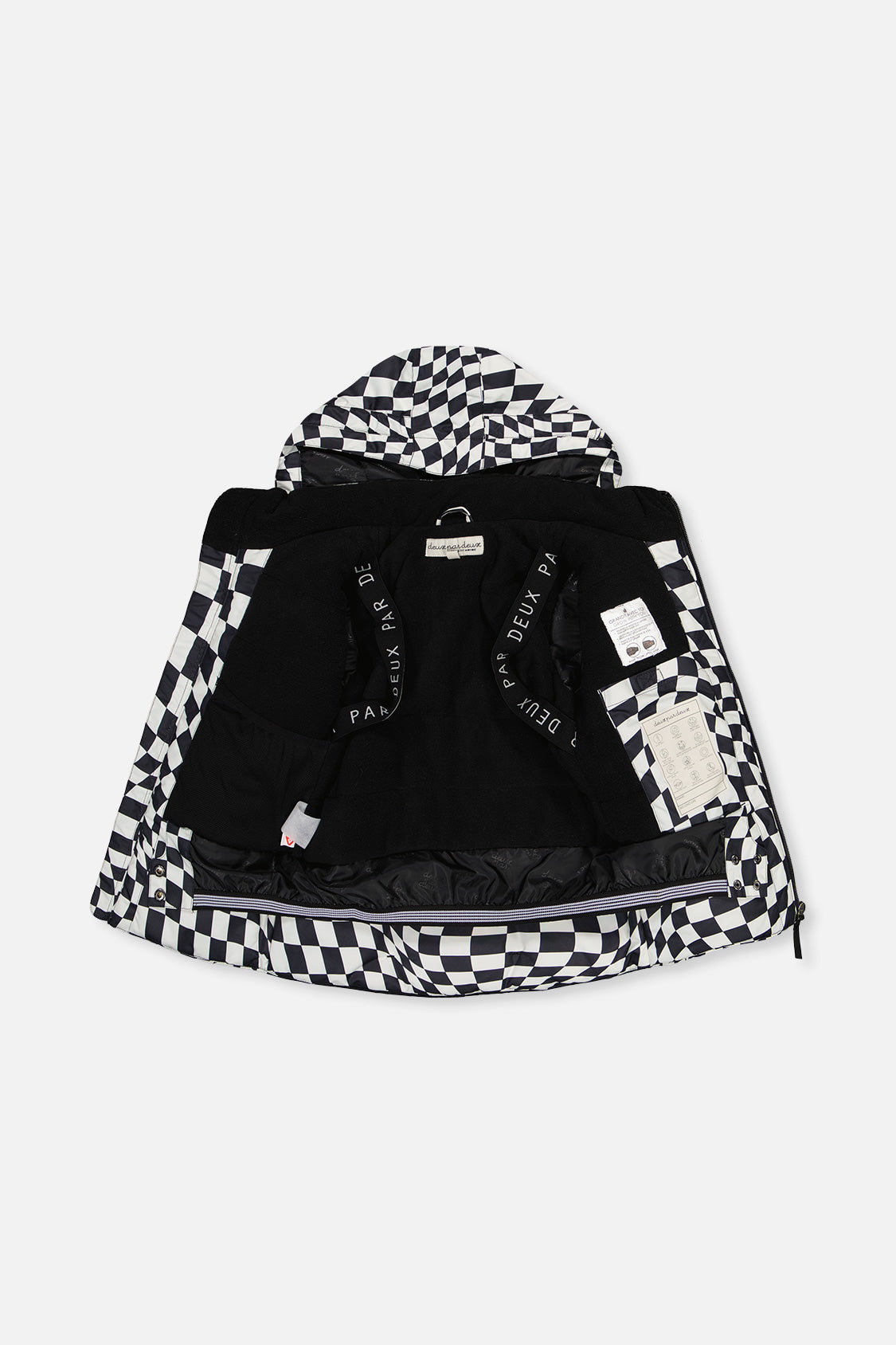 Two Piece Teknik Snowsuit White Checkered Print - J10TB52_1J059