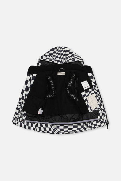 Two Piece Teknik Snowsuit White Checkered Print - J10TB52_1J059