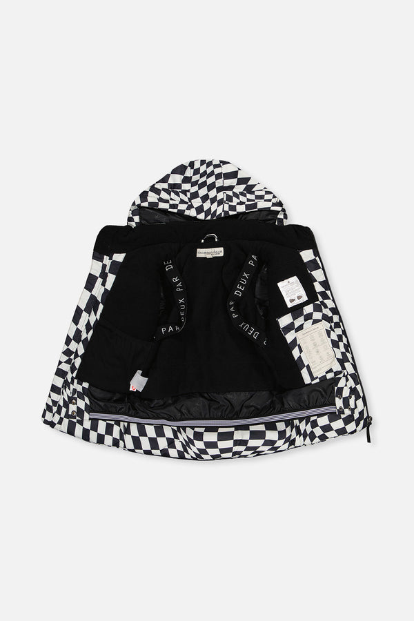 Two Piece Teknik Snowsuit White Checkered Print - J10TB52_1J059