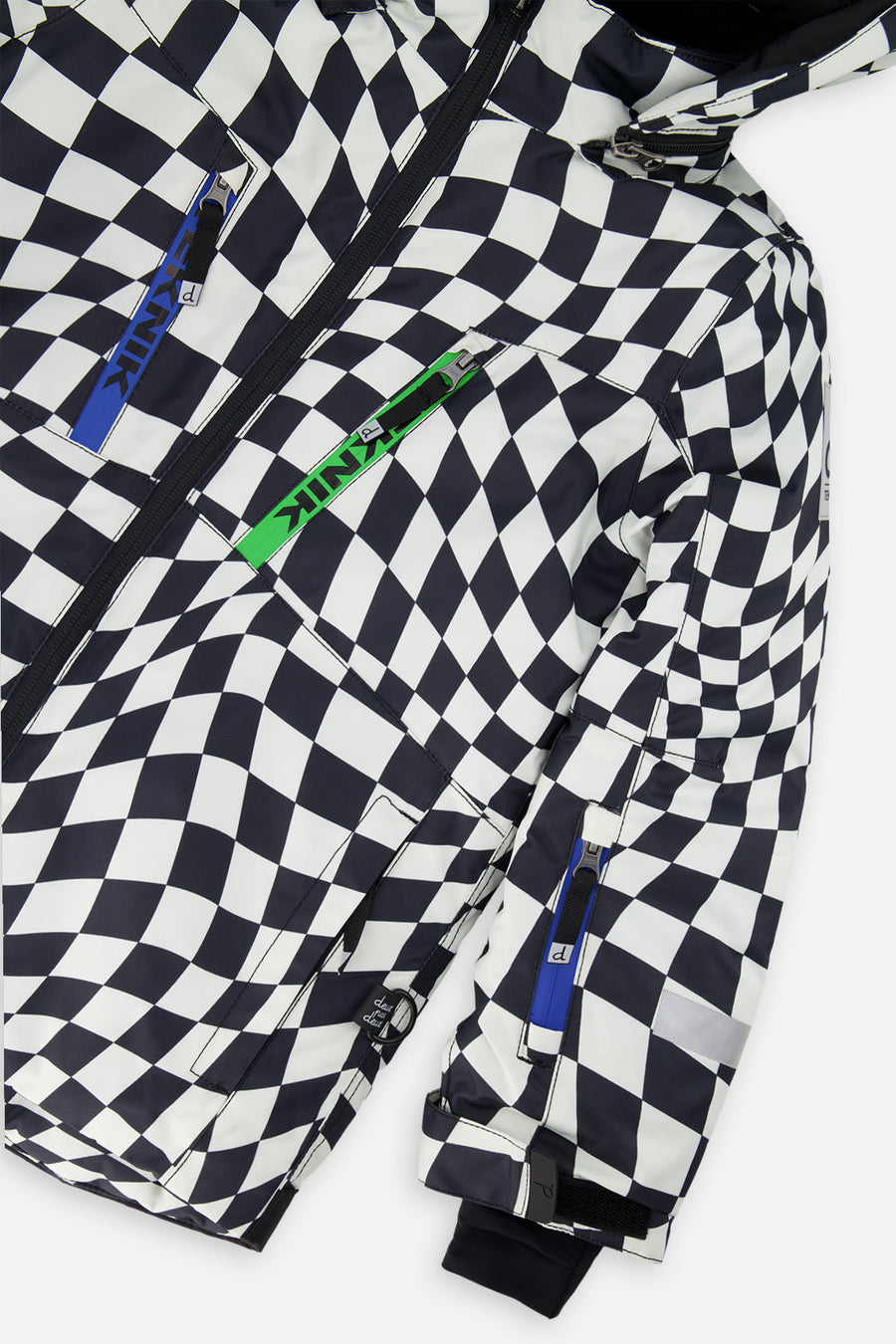 Two Piece Teknik Snowsuit White Checkered Print - J10TB52_1J059