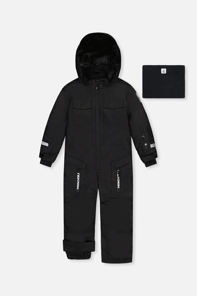 Kids One Piece Teknik Snowsuit Black - J10TB76_09990