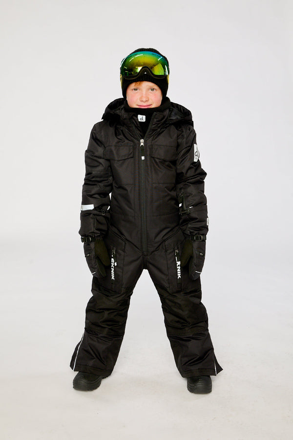Kids One Piece Teknik Snowsuit Black - J10TB76_09990