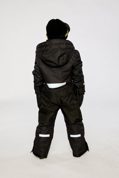 Kids One Piece Teknik Snowsuit Black - J10TB76_09990