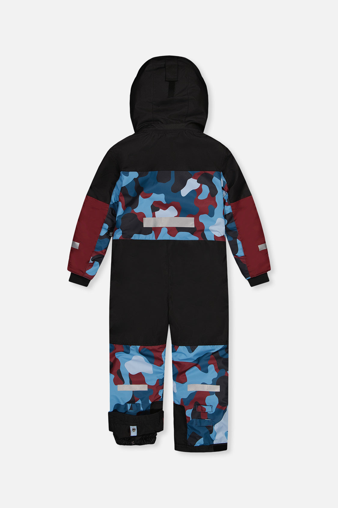 Kids One Piece Teknik Snowsuit Blue And Red Camouflage - J10TB76_1J060