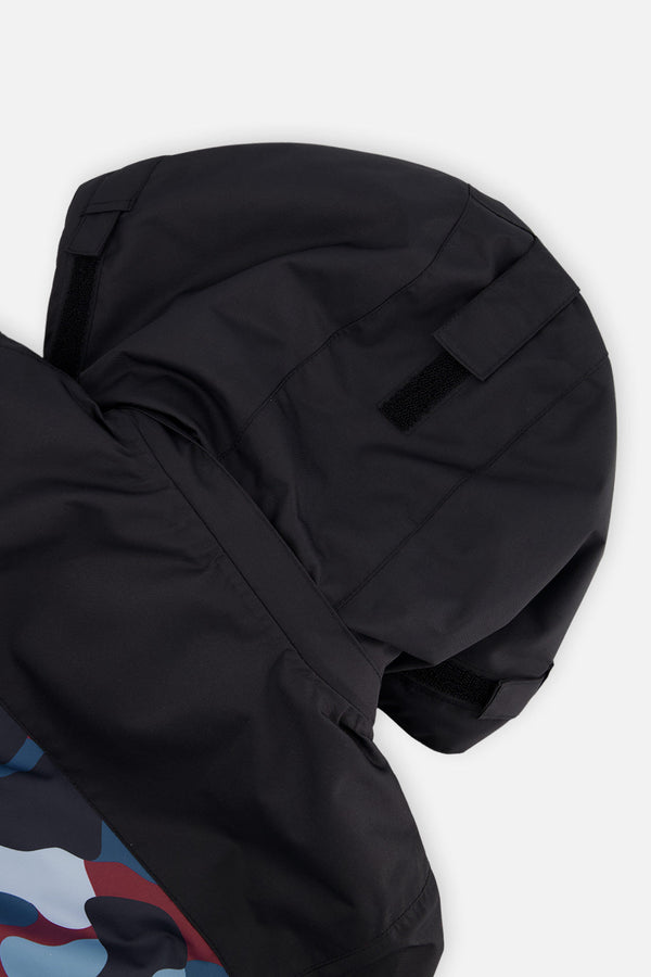 Kids One Piece Teknik Snowsuit Blue And Red Camouflage - J10TB76_1J060