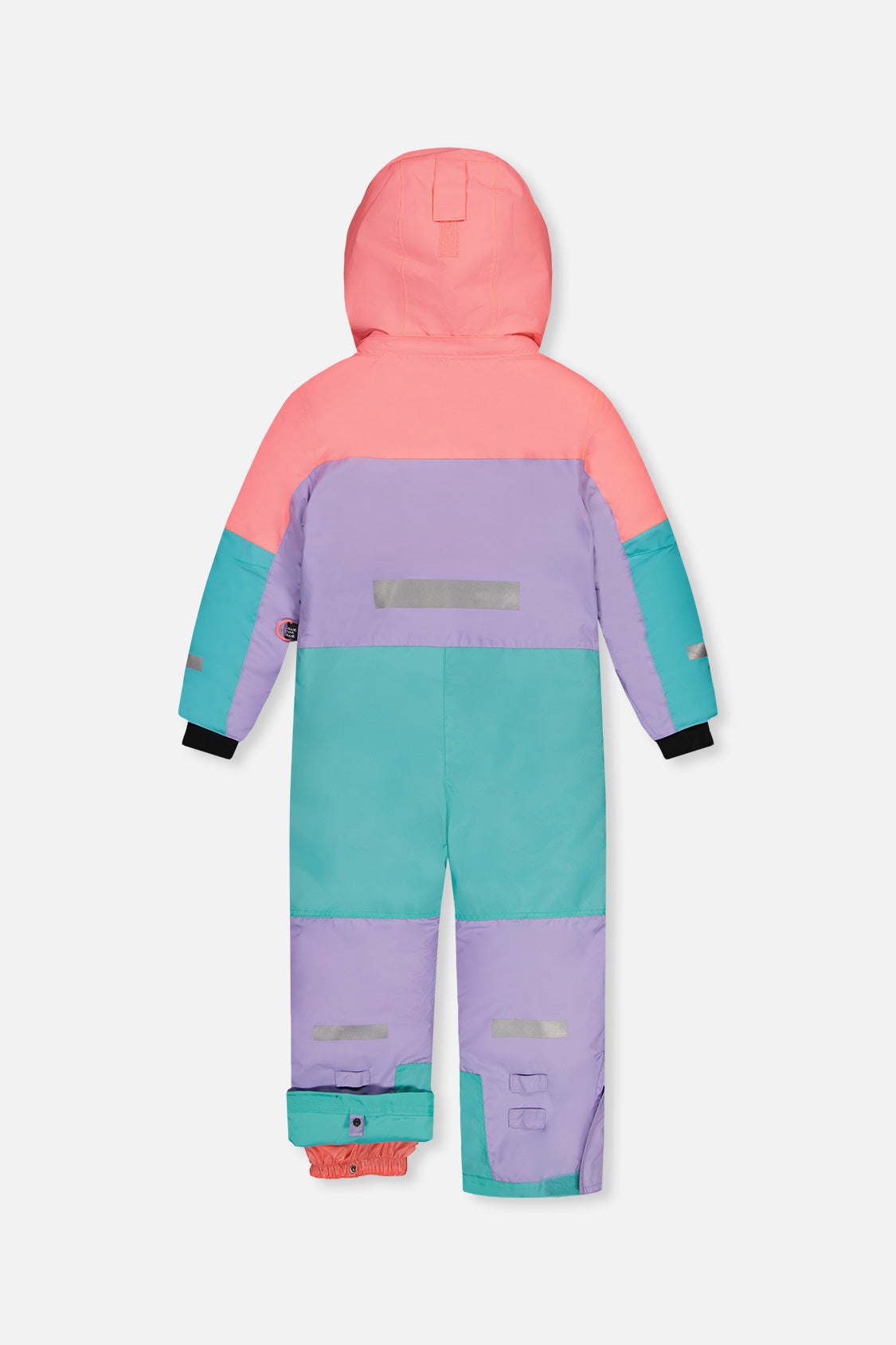 Kids One Piece Teknik Snowsuit Lavender Turquoise And Orange - J10TG73_05640