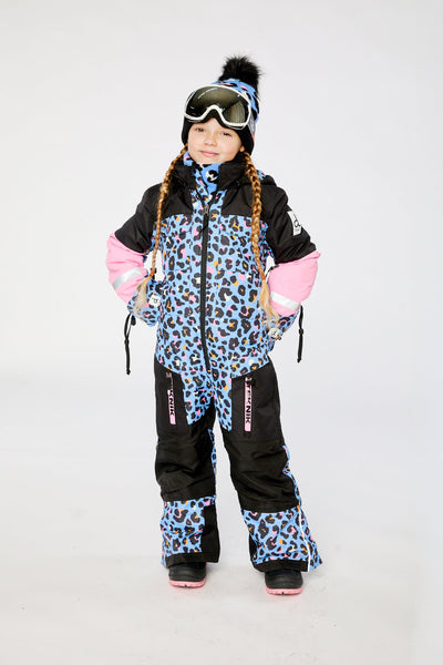 Kids One Piece Teknik Blue Leopard Print - J10TG73_1J027