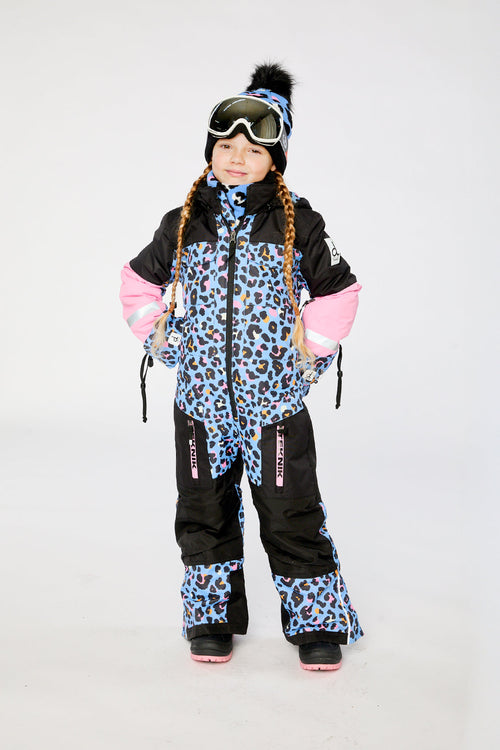 Kids One Piece Teknik Blue Leopard Print - J10TG73_1J027