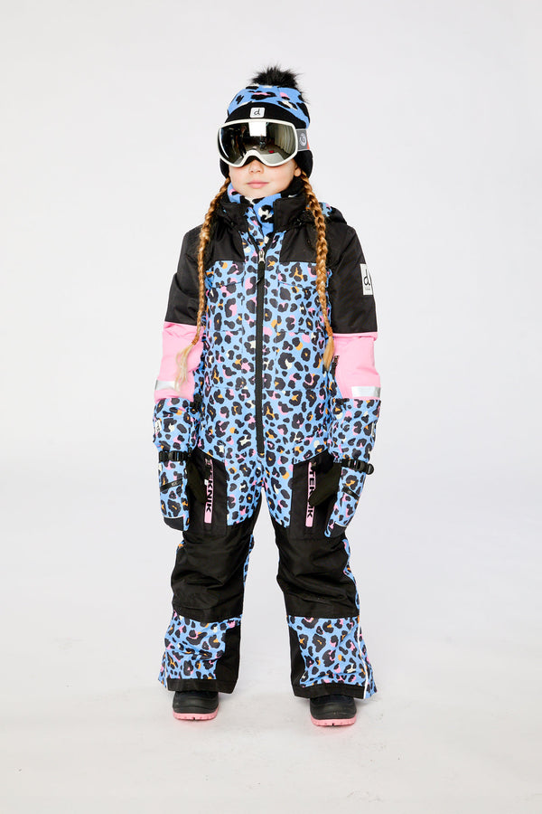 Kids One Piece Teknik Blue Leopard Print - J10TG73_1J027