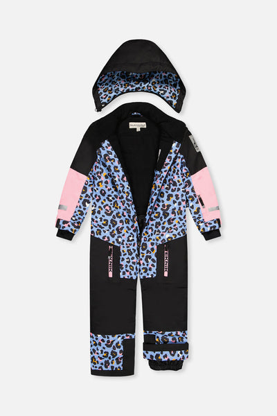 Kids One Piece Teknik Blue Leopard Print - J10TG73_1J027