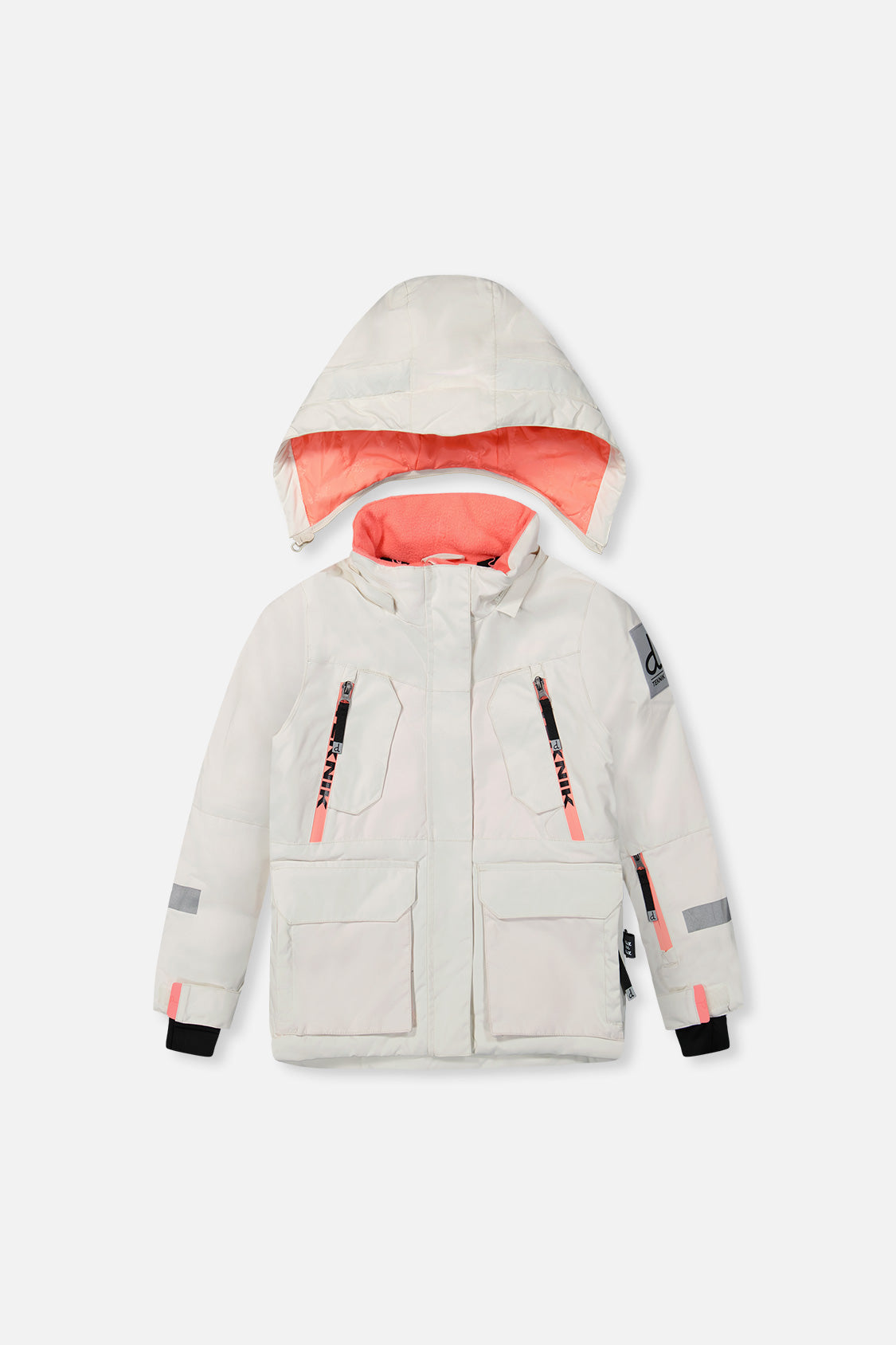 Two Piece Teknik Snowsuit Off-White And Pink With Black Pants