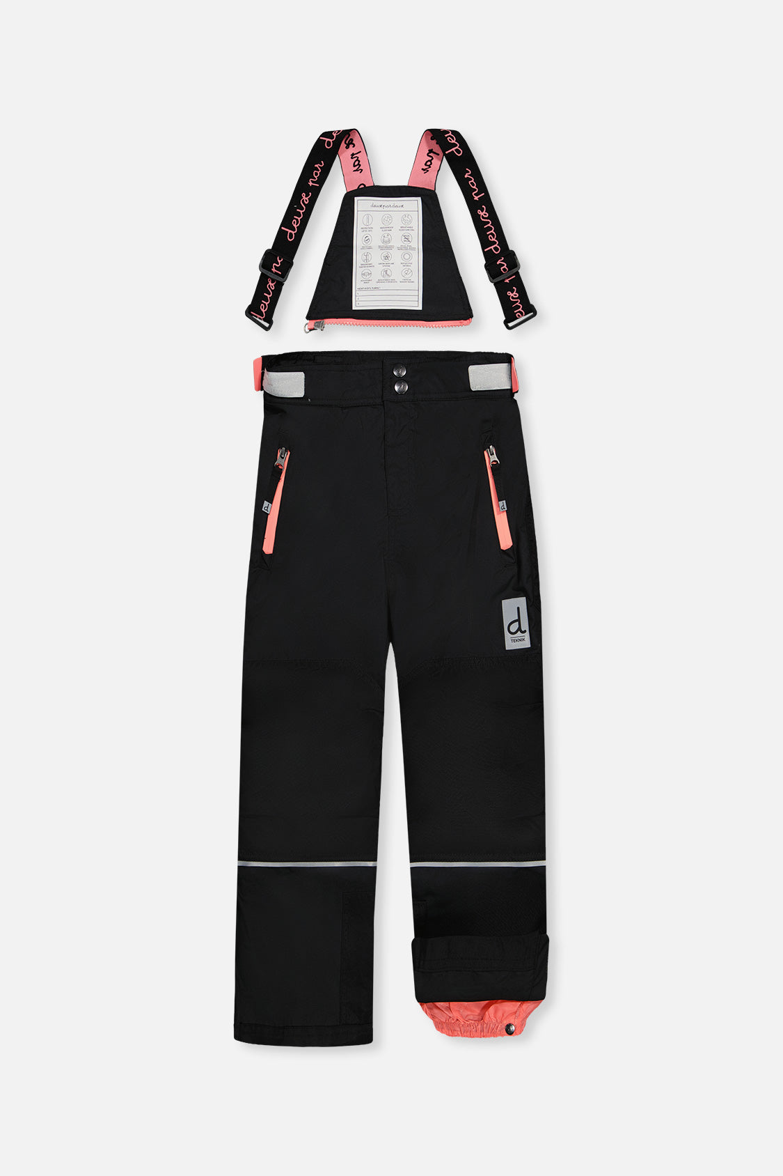 Two Piece Teknik Snowsuit Off-White And Pink With Black Pants