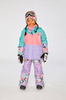 Two Piece Teknik Snowsuit Turquoise Orange And Mauve - J10TG92_02820