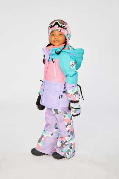 Two Piece Teknik Snowsuit Turquoise Orange And Mauve - J10TG92_02820