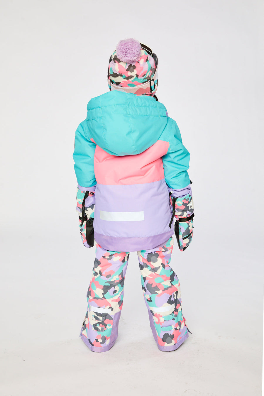 Two Piece Teknik Snowsuit Turquoise Orange And Mauve - J10TG92_02820