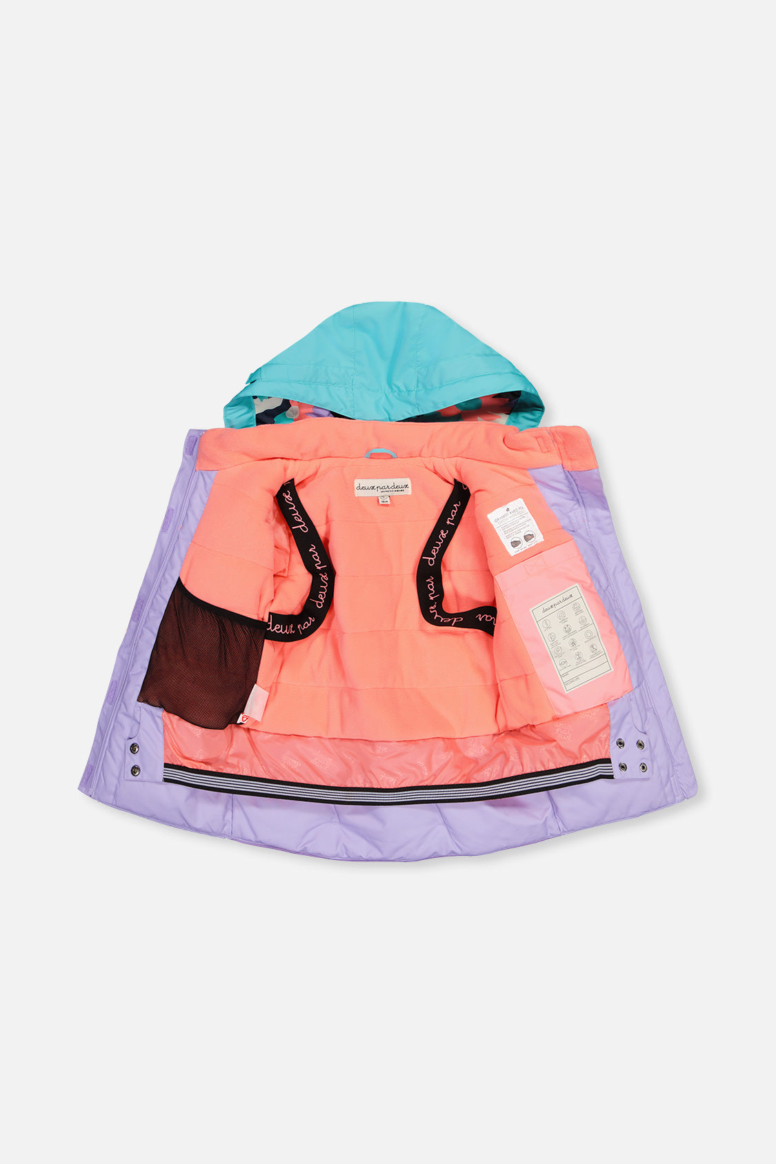 Two Piece Teknik Snowsuit Turquoise Orange And Mauve - J10TG92_02820